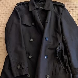 Black Trench Raincoat